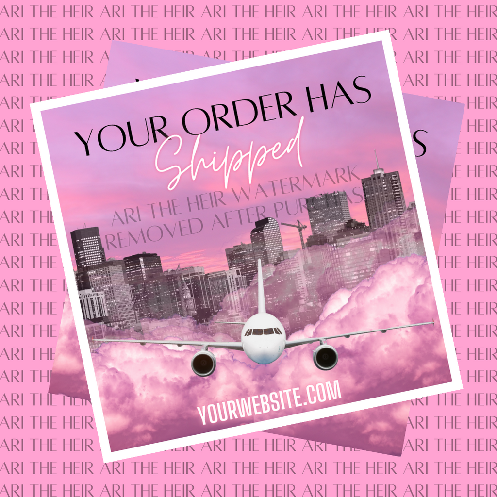 Your Order Shipped Editable Canva Template