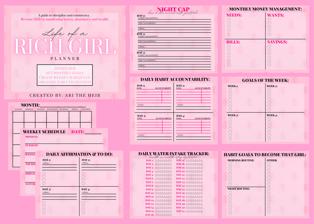 Life of a Rich Girl Digital Planner